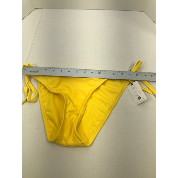 Shade And Shore Women's Size Large 12-14 Side Tie Cheeky Bikini Swim Bottom - Picture 6 of 8